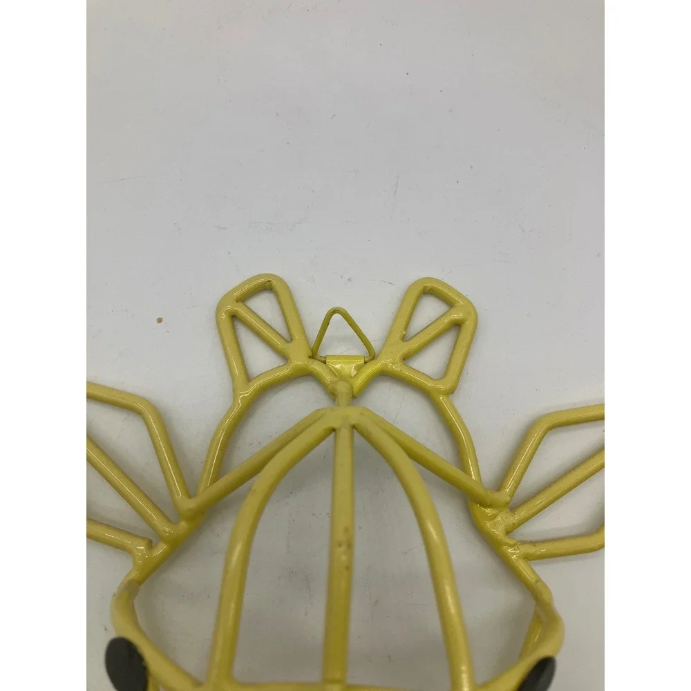 Set of 3 Yellow Metal Giraffe Wall Hooks Geometric Safari Nursery Decor 13.5in